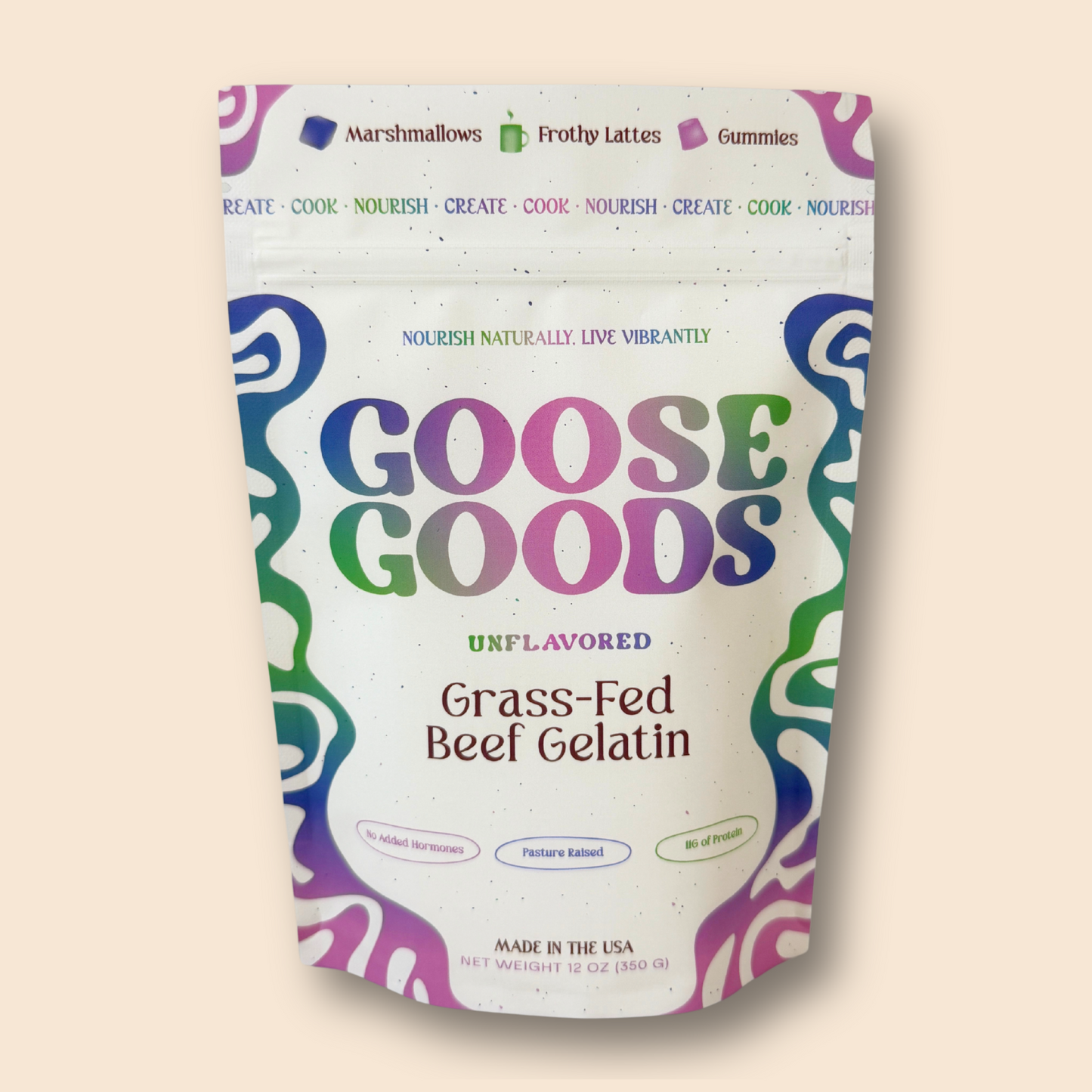 Grass-Fed Beef Gelatin Powder (Unflavored)